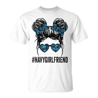 Proud Navy Girlfriend For Proud Navy Women T-Shirt - Monsterry
