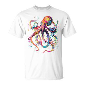 Psychedelic Octopus Kraken Octopus Sea Monster Kraken T-Shirt - Seseable