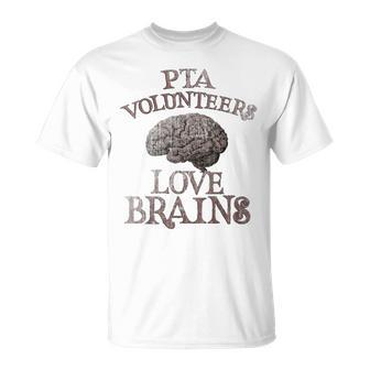Pta Volunrs Love Brains This Is My Scary Mom Dad Costume T-Shirt - Monsterry AU
