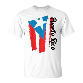 Puerto Rico Flag Hispanic Heritage Month Boricua Rican Retro T-Shirt | Mazezy