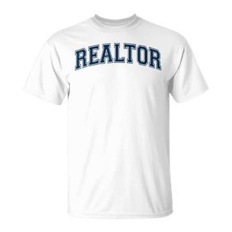 Realtor Real Estate Agent Broker Varsity Style T-Shirt - Monsterry UK