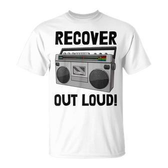 Recover Out Loud Vintage Style Tape Recorder T-Shirt - Monsterry DE