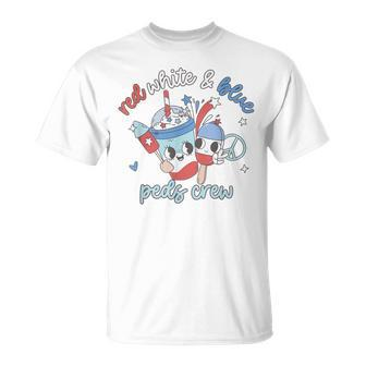 Red White Blue Peds Crew 4Th Of July Pediatric Nurse Coffee T-Shirt - Monsterry UK