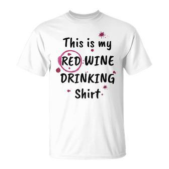This Is My Red Wine Drinking Wine T-Shirt - Thegiftio UK