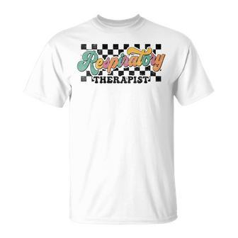Respiratory Therapist Week Retro Checkered Vintage T-Shirt - Monsterry CA