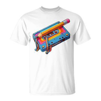 Retro 80Er 90Er Jahre Party Verkleidung Kassette T-Shirt - Seseable