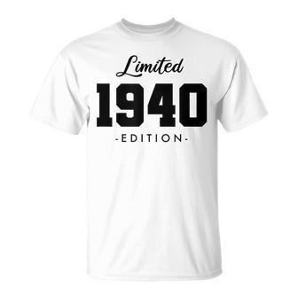 Retro 84 Años Nacido En 1940 Edición Limitada 84 Cumpleaños Camiseta unisex - Regaloses