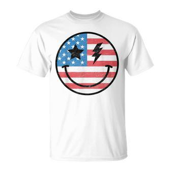Retro Groovy America Usa Patriotic 4Th Of July Memorial Day T-Shirt - Monsterry DE