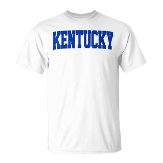 Retro Kentucky Vintage Kentucky Classic Blue Throwback T-Shirt - Monsterry