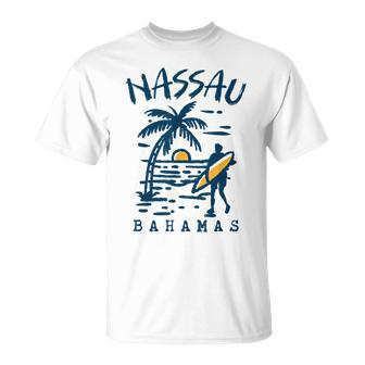 Retro Nassau Bahamas Trip Bahamas Vacation Beach Sunset T-Shirt | Mazezy CA