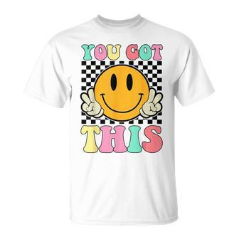 You Got This Retro Smile Motivational Testing Day Teacher T-Shirt | Mazezy CA