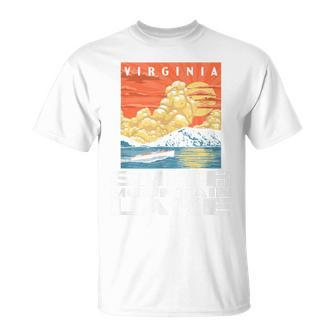 Retro Smith Mountains Lake Virginia Wpa Style Vintage T-Shirt - Monsterry