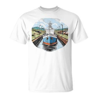 Retro Style Panama Canal T-Shirt | Mazezy AU