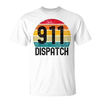 Retro Vintage 911 Dispatcher Ems Fire Dispatch T-Shirt - Monsterry UK