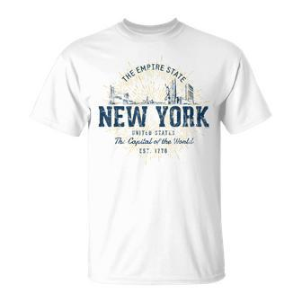 Retro Vintage State Of New York T-Shirt - Monsterry AU