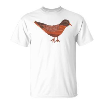 Robin Graphic Backyard Bird Lovers T-Shirt - Monsterry