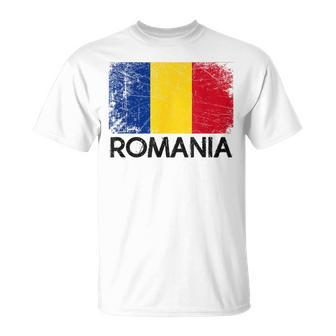 Romanian Flag Vintage Made In Romania T-Shirt - Monsterry DE