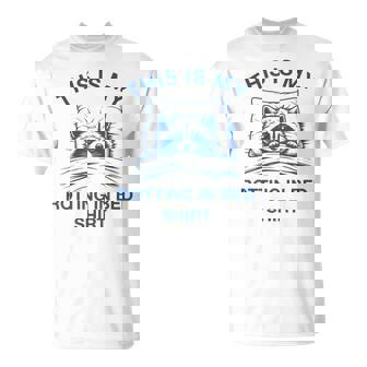 This Is My Rotting In Bed Raccoon Meme Sarcastic T-Shirt - Seseable