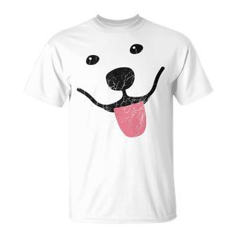 Samoyed Face Sammy Smile Distressed T-Shirt - Monsterry DE