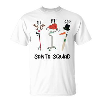 Santa Squad Ot Pt Slp Occupational Therapy Team Christmas T-Shirt - Monsterry CA