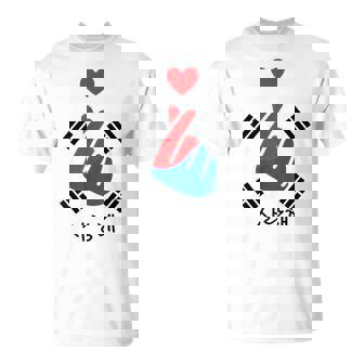 Saranghae K-Pop Finger Heart Korean Love T-Shirt - Thegiftio UK
