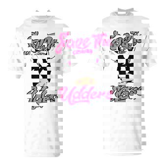 Save The Udders Cow With Polka Dot Headband Cancer Awareness T-Shirt - Monsterry
