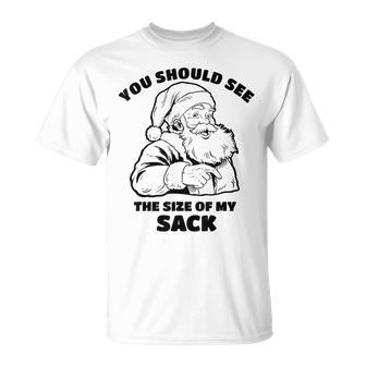 You Should See The Size Of My Sack Santa Christmas T-Shirt - Monsterry UK
