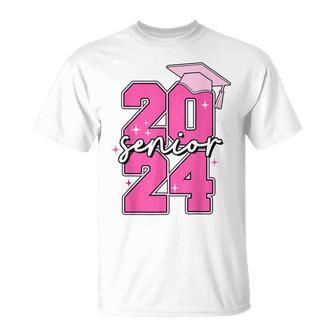 Senior 2024 Pink Graduation Class Of 2024 Graduate T-Shirt - Seseable