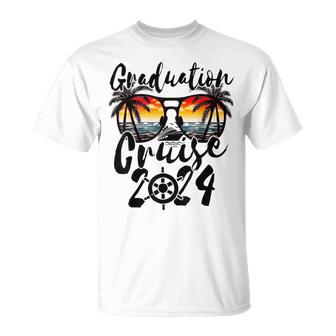 Senior Graduation Trip Cruise 2024 Retro Ship Party Cruise T-Shirt | Mazezy