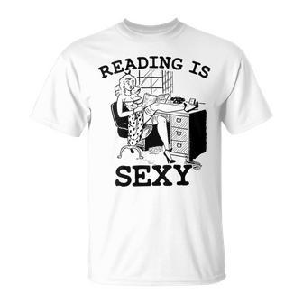 Sexy Pin Up Girl Comic Book Vintage Reading Is Sexy T-Shirt - Monsterry UK