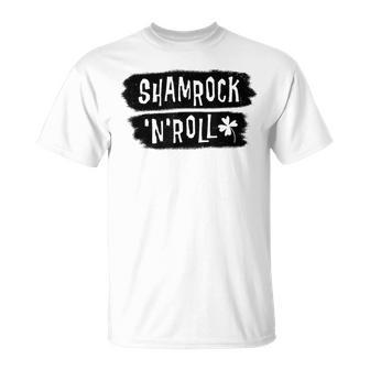 Shamrock’N’Roll Distressed St Patrick’S Day Quote T-Shirt - Monsterry DE