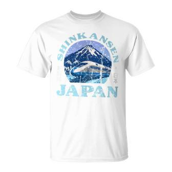 Shinkansen Japanese Bullet Train Japan Mt Fuji Kanji T-Shirt - Monsterry CA