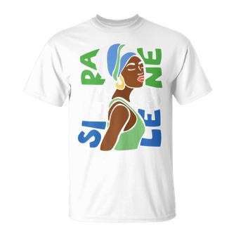 Sierra Leone Flag Ethnic African Heritage Black Woman Africa T-Shirt - Monsterry