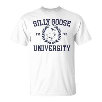 Silly Goose University Silly Goose University Meme Clothing T-Shirt | Mazezy