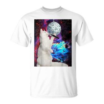 Singing Disco Cat In Space For Cat Lovers T-Shirt - Monsterry UK