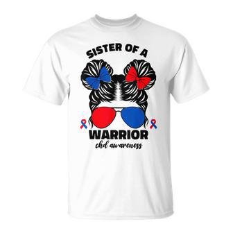 Sister Of A Warrior Chd Congenital Heart Defect Awareness T-Shirt - Monsterry CA