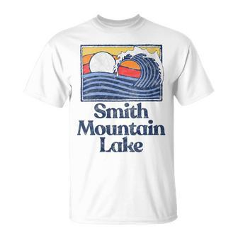 Smith Mountain Lake Retro Surfer Vintage Beach & Wave T-Shirt - Monsterry DE