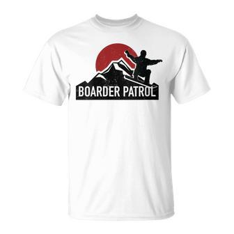 Snowboarding Boarder Patrol Snowboarder T-Shirt - Monsterry AU