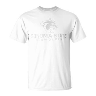 Sonoma State University Seawolves Stacked Seawolf Logo T-Shirt - Monsterry
