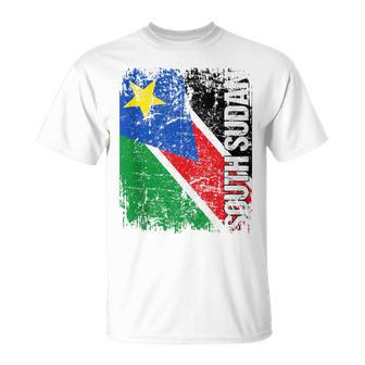 South Sudan Flag Vintage Distressed South Sudan T-Shirt - Monsterry UK