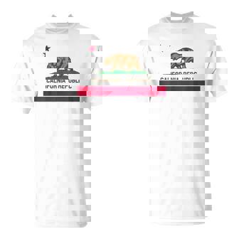 Souvenirintage Drapeau De L'état De Californie République De Californie T-Shirt - Cadeauxyz