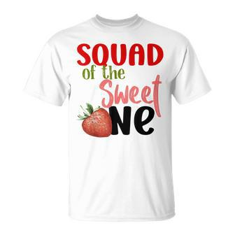 Squad The Sweet One Strawberry Birthday Family Party T-Shirt - Thegiftio UK