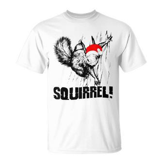 Squirrel Santa Hat Christmas Squirrel For Animal T-Shirt - Monsterry