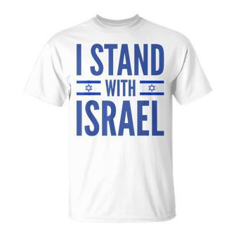 I Stand With Israel Israeli Flag T-Shirt - Monsterry CA