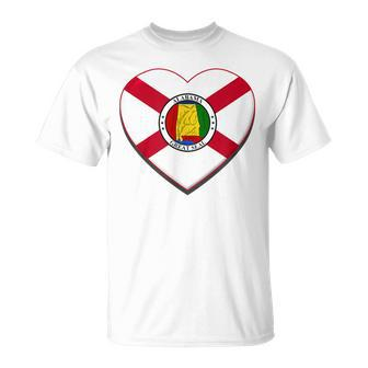 State Of Alabama Heart T Home Pride Love Hometown T-Shirt - Monsterry
