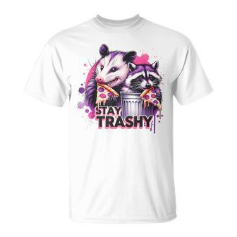Stay Trashy Raccoon Animal For Women T-Shirt - Monsterry AU