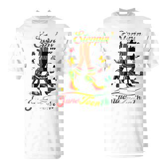 Stepping Into Junenth Like My Ancestors High Heel Women T-Shirt | Mazezy