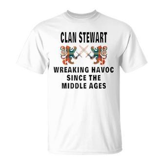 Stewart Scottish Tartan Scotland Family Clan Name T-Shirt - Seseable