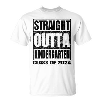 Straight Outta Kindergarten School Class Of 2024 Graduation T-Shirt - Monsterry