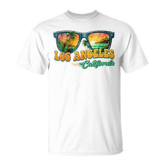 Summer Vacation Sunglasses Los Angeles California Women T-Shirt - Monsterry